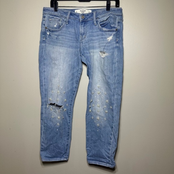 Abercrombie And Fitch Jeans Women’s Size 4/27. Bejeweled. Distressed. - Picture 1 of 7